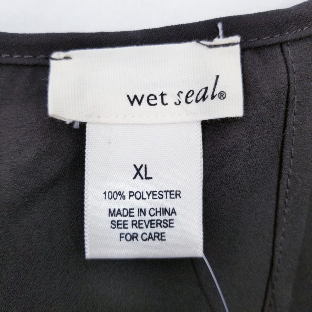 Wet Seal Charcoal Tulip Back Charcoal Top - XL-NWT - Picture 4 of 5